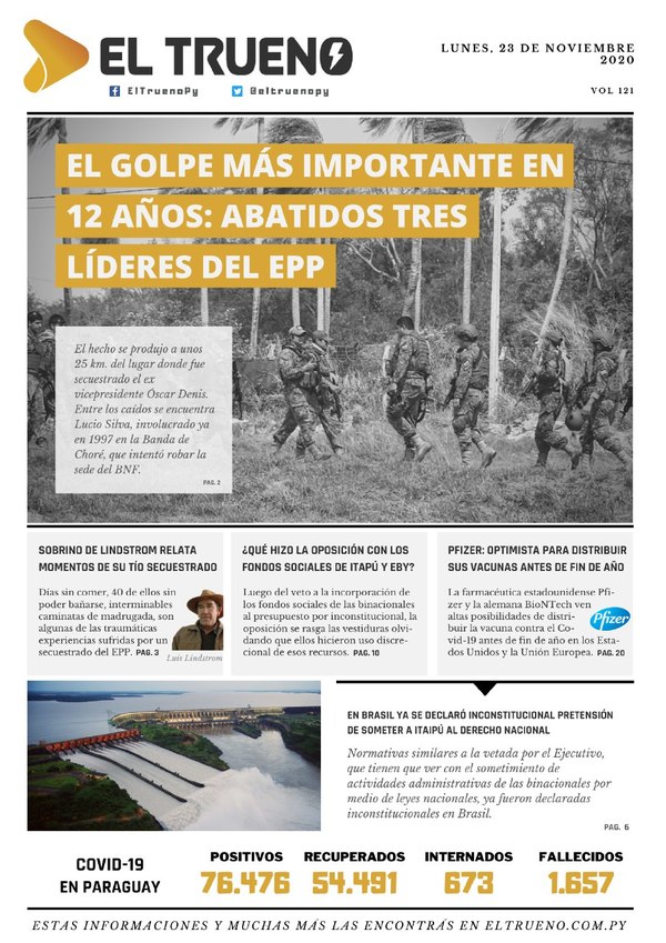 E-paper 23 de Noviembre 2020 - El Trueno