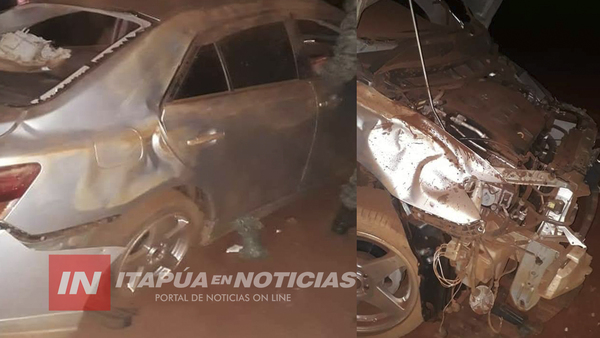 AUTOMÓVIL VUELCA SOBRE RUTA 7 EN SAN RAFAEL DEL PARANÁ