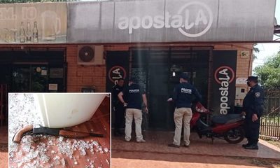 Frustran asalto a una casa de apuestas, y el bandido abandona su arma y su moto – Diario TNPRESS