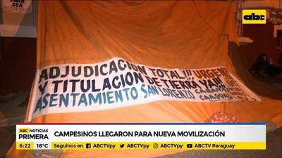 Campesinos llegaron a Asunción para nueva movilización - ABC Noticias - ABC Color