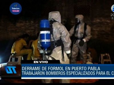 Lambareños avisaron derrame de formol
