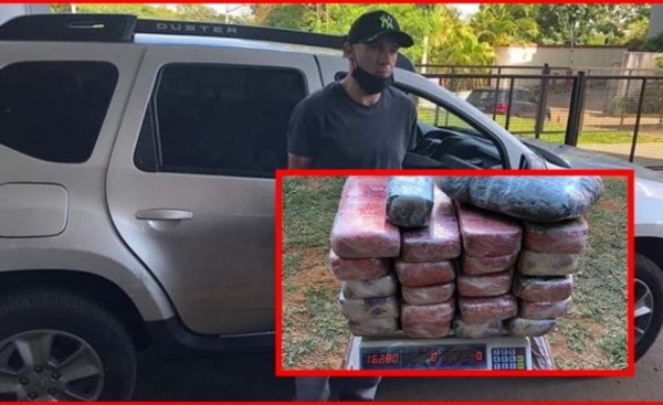 Brasileño procesado tras ser capturado con 50 kg de marihuana