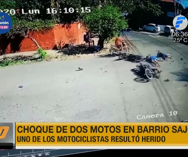 Choque de motos deja un herido en Sajonia