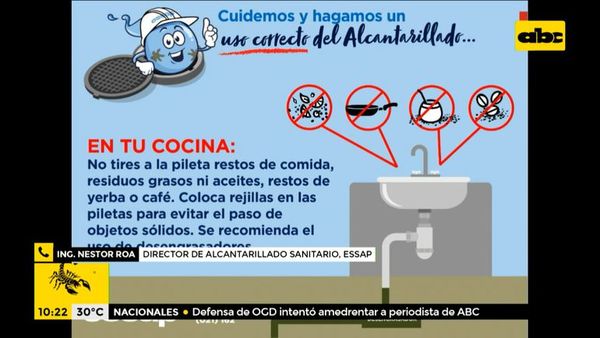 Essap insta al uso correcto del sistema cloacal - ABC Noticias - ABC Color