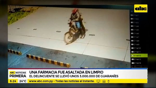Asaltan farmacia en Limpio y se llevan G. 3.000.000 - ABC Noticias - ABC Color