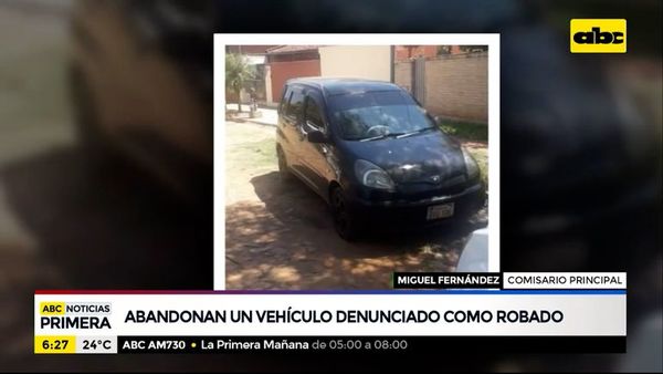 Abandonan vehículo denunciado como robado - ABC Noticias - ABC Color