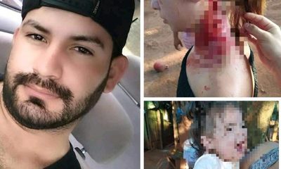Hombre agrede brutalmente a su expareja con su hija en brazos