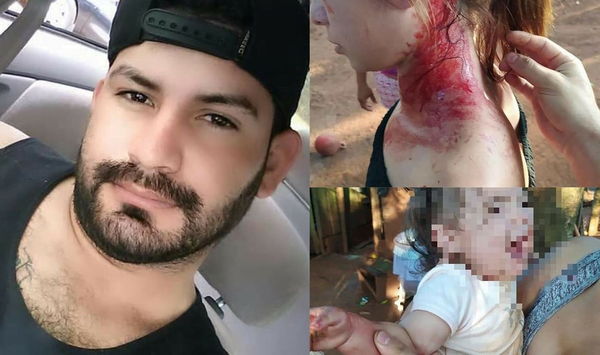 Golpeó brutalmente a su expareja con su hija en brazos - Noticiero Paraguay