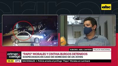 “Papo” Morales y Cinthia Burgos, detenidos por asesinato de joven - Crimen y castigo - ABC Color