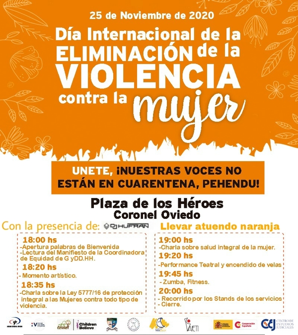 ACTIVIDADES POR EL DÍA INTERNACIONAL DE LA ELIMINACIÓN DE LA VIOLENCIA CONTRA LA MUJER