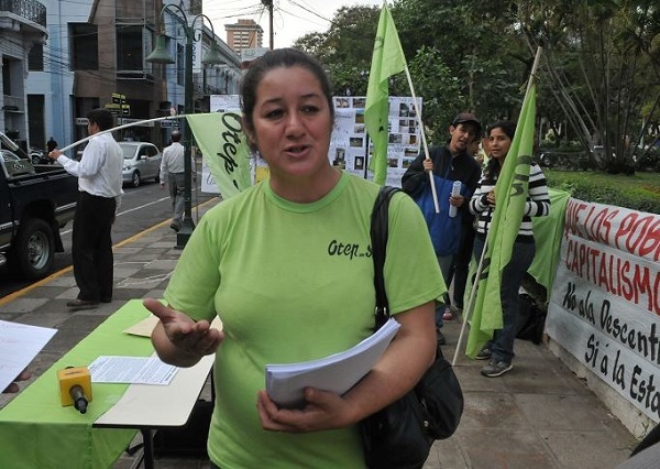 Docentes de la OTEP-SN continúa con la carpa de la resistencia frente al Poder Judicial