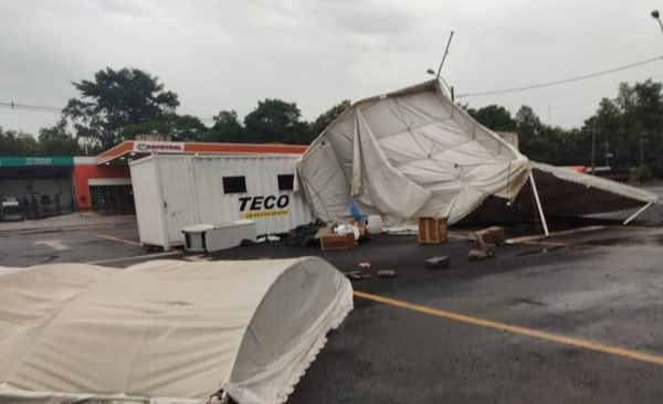 HOY / Puesto de testeo en la Caminera fue nuevamente afectado por el temporal