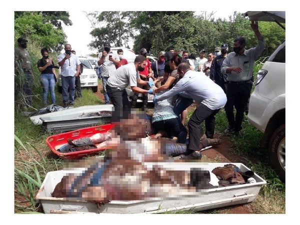 Hallaron cuatro cuerpos enterrados en bosque de Pedro Juan Caballero