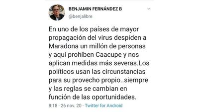 En medio de aumentos de casos, Benjamín Fernández sugiere celebrar misa central de Caacupé. - El Trueno