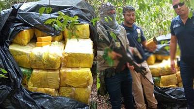 Incautan cargamento de presunta marihuana a orillas del río Paraná en Panchito López