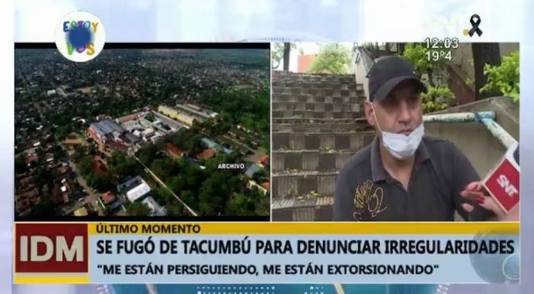 HOY / Interno del penal de Tacumbú se fugó y denuncia graves hechos de corrupción
