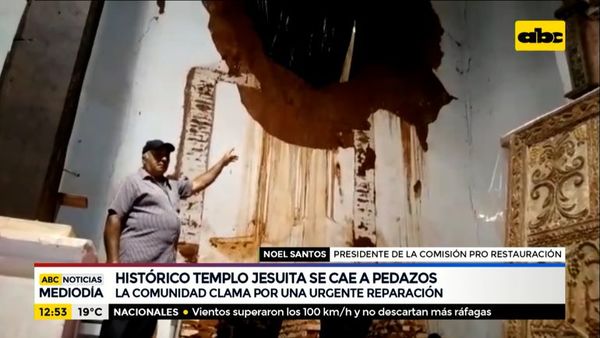 Histórico templo jesuita se cae a pedazos - ABC Noticias - ABC Color