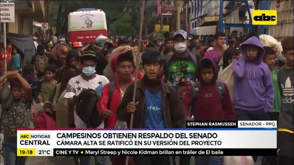 Campesinos tienen respaldo del senado - ABC Noticias - ABC Color