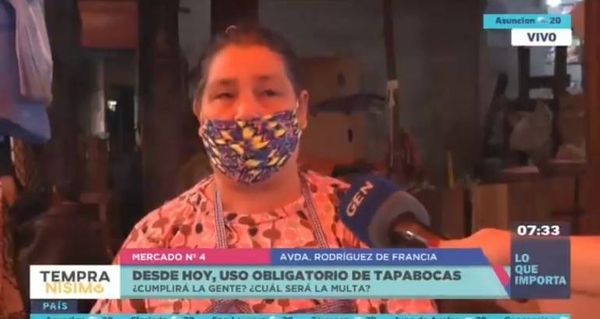 HOY / Vendedora del Mercado 4 sobre el tapabocas: “¿De qué nos va a defender este trapo?”