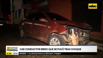 Cae conductor ebrio que se fugó tras choque - ABC Noticias - ABC Color