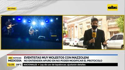 Eventistas, molestos con el ministro Julio Mazzoleni - ABC Noticias - ABC Color