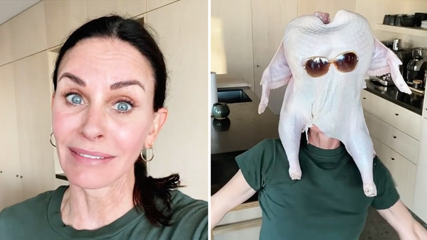 Courteney Cox repite su famoso baile de 'Friends' con un pavo en la cabeza por el Día de Acción de Gracias » Ñanduti