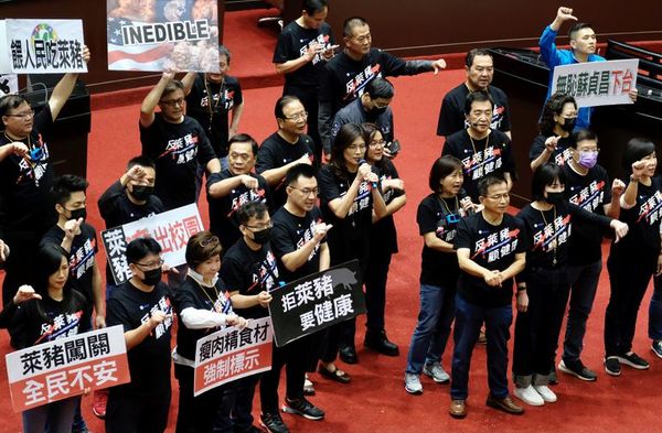 La oposición taiwanesa lanza vísceras de cerdo en plena sesión del Parlamento - Mundo - ABC Color