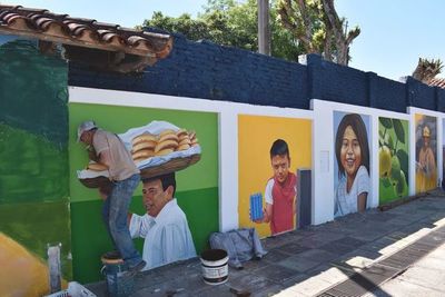 Jeroviapy, jepokuaa ha umi símbolo Ka’akupe oî mural-pe - ABC Remiandu - ABC Color