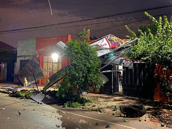 Conductor huye tras causar daños materiales a comercios