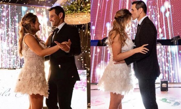 Justo Villar en pleno vals y tierno beso a su hija quinceañera