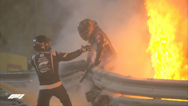 Auto partido a la mitad y en llamas: El escalofriante accidente en la Fórmua 1