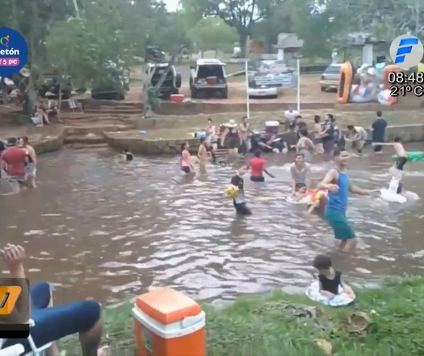 Inconciencia en balneario de Caacupé