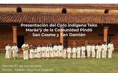 Fiesta de coro y danza Mbya Guaraní este viernes en Misión Jesuítica de Itapúa | OnLivePy