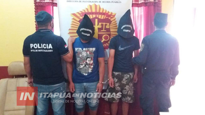 DOS APREHENDIDOS EN CASO ASALTO EN OBLIGADO, RECUPERAN CELULAR DE LA VÍCTIMA