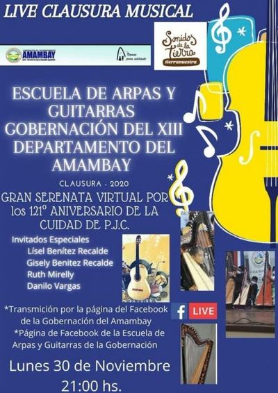 Gran serenata virtual en homenaje al 121º aniversario de la ciudad