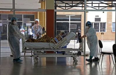 Ocupación total de camas en el área de contingencia del Hospital de Clínicas