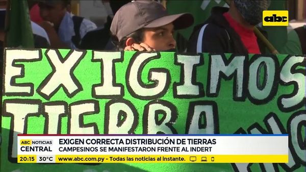 Campesinos exigen correcta distribución de tierras - ABC Noticias - ABC Color