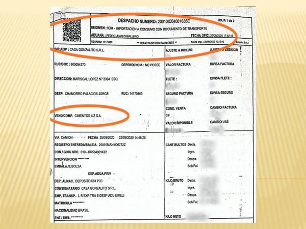 Empresa niega que carga de cemento ingresada fuera ilegal
