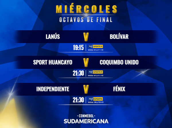 Tres equipos más buscan su pase a cuartos de la Sudamericana
