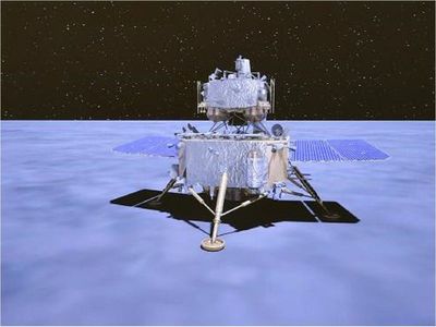 Sonda china recoge muestras tras posarse en la Luna