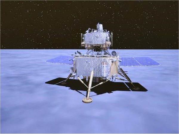 Sonda china recoge muestras tras posarse en la Luna