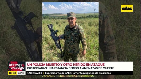 Un policía muerto y otro herido en ataque en estancia de Capitán Bado - ABC Noticias - ABC Color