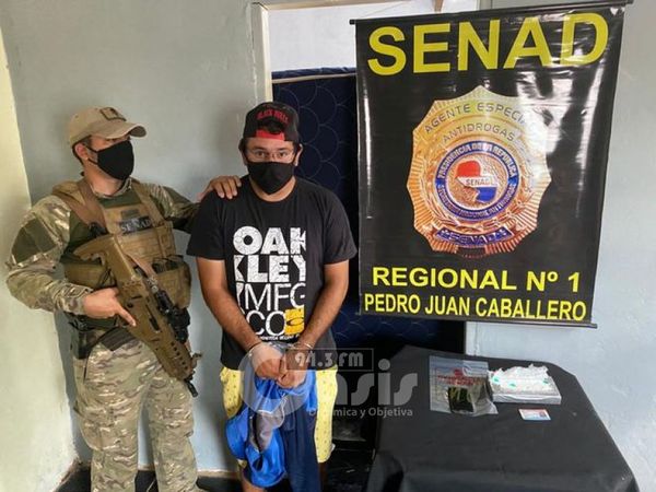 Incautan más de 1 kilo de cocaína en Pedro Juan