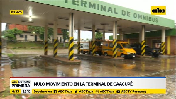 Nulo movimiento en la Terminal de Caacupé - ABC Noticias - ABC Color