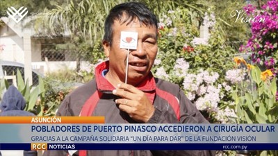 Pacientes no videntes de Puerto Pinasco recibieron cirugías gratuitas