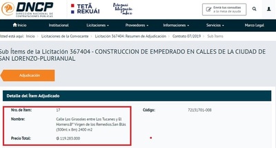 Mientras tanto siguen inaugurando empedrados » San Lorenzo PY