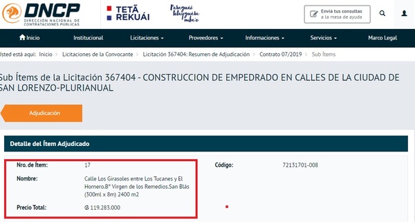 Mientras tanto siguen inaugurando empedrados » San Lorenzo PY