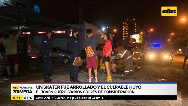 Un skater fue arrollado y el culpable huyó - ABC Noticias - ABC Color