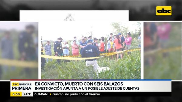 Exconvicto, asesinado con seis balazos - ABC Noticias - ABC Color