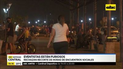 Eventistas rechazan recorte de horas de encuentros - ABC Noticias - ABC Color